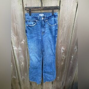 Good American Good Curve Bootcut Raw Hem Jeans Size 26/2